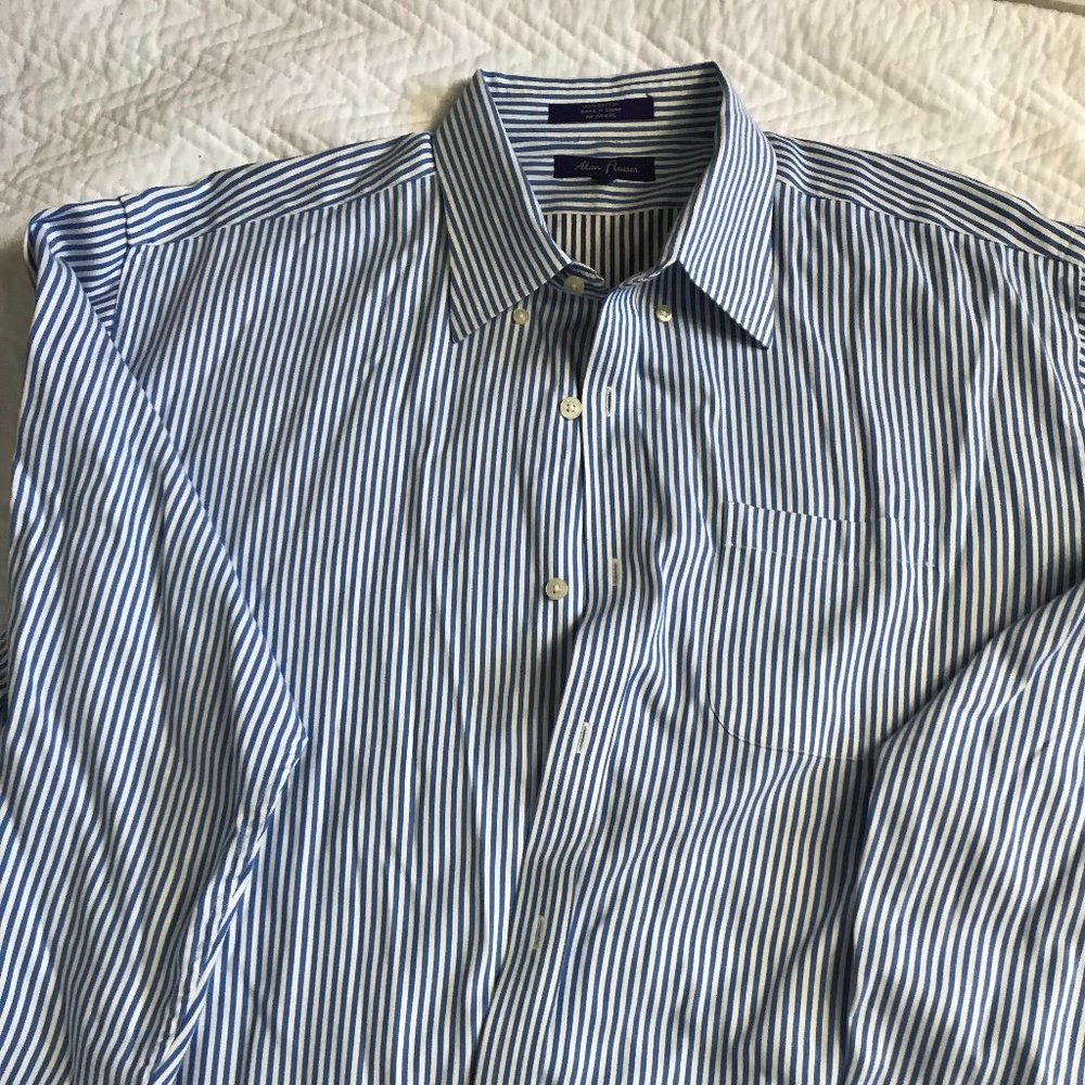 Alan Flusser XL mens long sleeve dress shirt